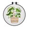 Bucilla Stamped Embroidery Kit W/6" Plastic Hoop-Potted Beauty
